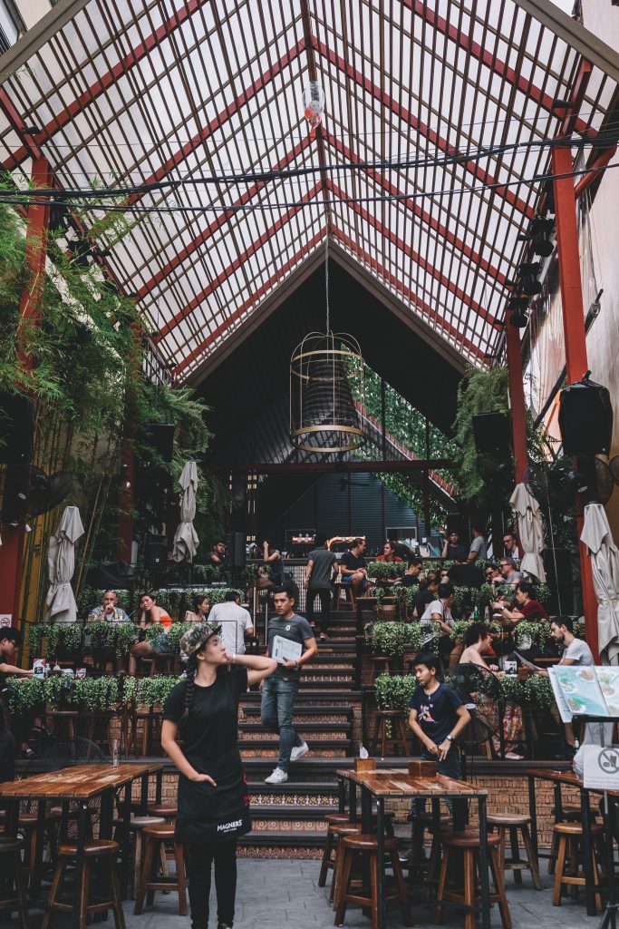 Restaurants require check-in in Thailand.