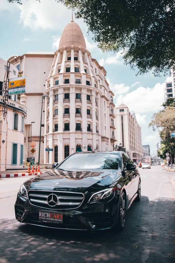 Starting at 12,000 Baht/1 Day

**Unmatched Prestige: Mercedes-Benz E-Class**

The Mercedes-Benz E-Class stands as the epitome of popularity among executives and business owners of significant stature. Experience the sheer brilliance of driving a Benz by renting the E-Class, and you'll realize that whether you're using it for personal travel or chauffeuring VIP guests on crucial occasions, this car ensures that your special ones receive impeccable treatment in every situation. Revel in the opulent comfort of the vehicle, confident that your esteemed guests will be treated with excellence, coupled with the spacious luxury the car offers. Renting a Benz from RICHCARS eliminates the burden of maintenance costs and financial concerns, ensuring a worry-free experience.

*Perfect for Business Meetings, Long-distance Trips, and Weddings.*

*Key Features:*
- **Exterior Color:** Obsidian Black
- **Interior:** Full Leather in Beige
- **Transmission:** Automatic with Paddle Shifter
- **Suspension:** AMG Sport for Sportier Driving Characteristics
- **Audio System:** Harman Kardon Logic7 Surround with 10 Speakers
- **Sunroof:** Panoramic Glass
- **Wheels:** 19 Inches Alloy
- **Headlamps:** Bi-Xenon with Intelligent Light System
- **Cruise Control**
- **Driver Assist:** Attention Assist

Experience the pinnacle of luxury and utility with the Mercedes-Benz E-Class from RICHCARS. Whether it's a business meeting, a long-distance journey, or a wedding celebration, this car ensures an unforgettable experience.